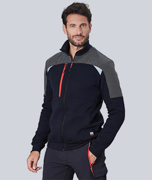 Felpa con zip lunga